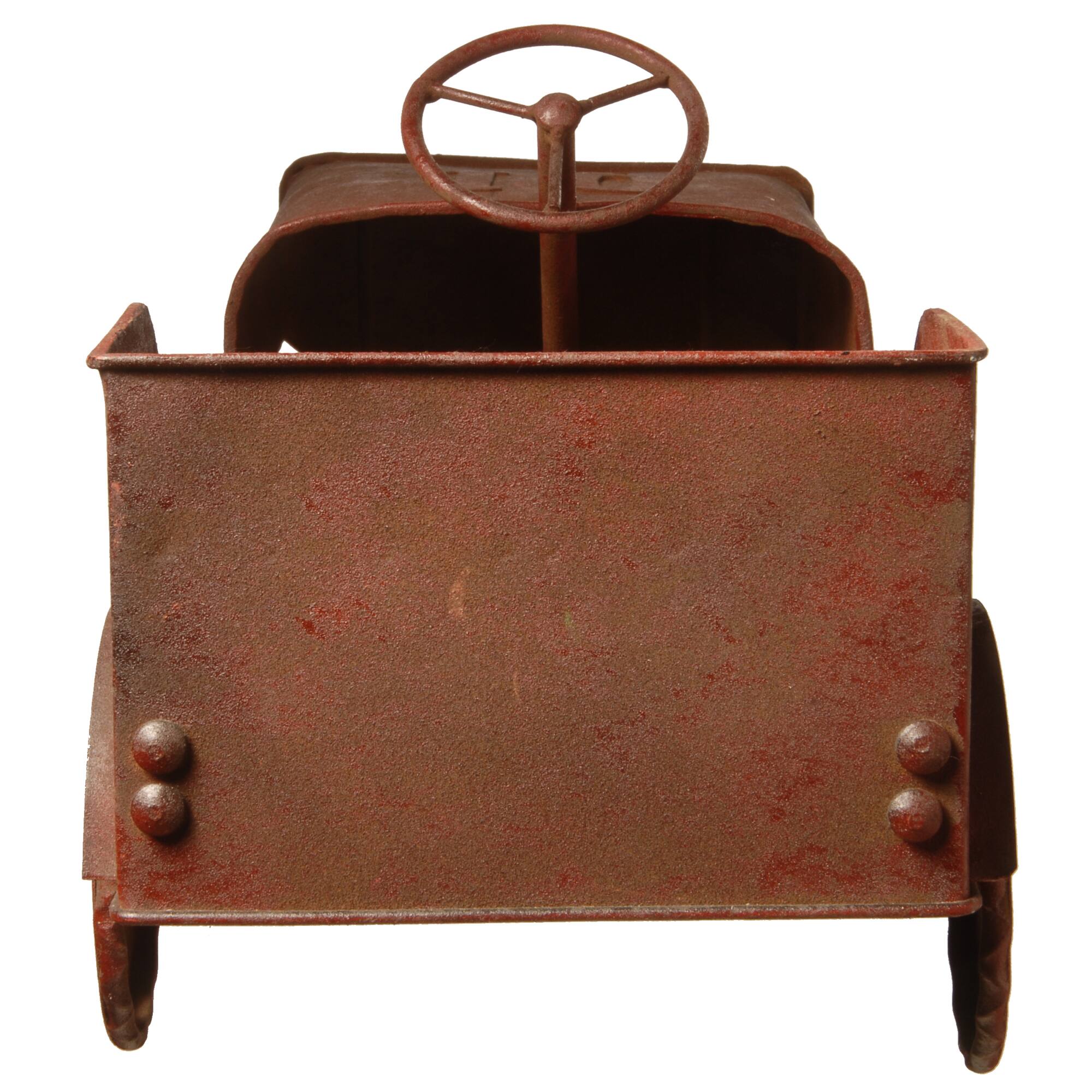 14" Metal Car Lawn Ornament & Candleholder